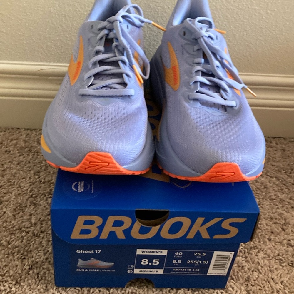 Brooks Ghost 17 New never worn  Blue and Orange Sneakers